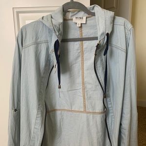 Thin, light wash denim jacket